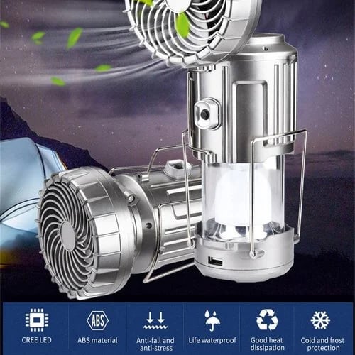 🔥2026 Hot Sale🔥Portable LED Camping Lantern With Fan