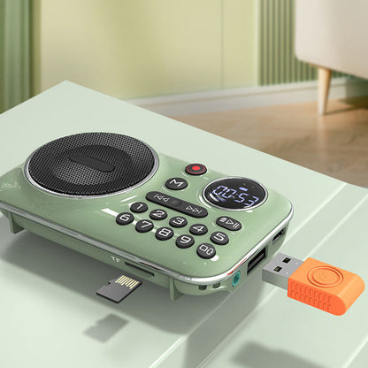 Multifunktionell bärbar Bluetooth-radio och inspelare