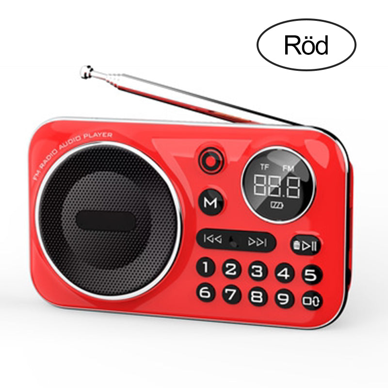 Multifunktionell bärbar Bluetooth-radio och inspelare