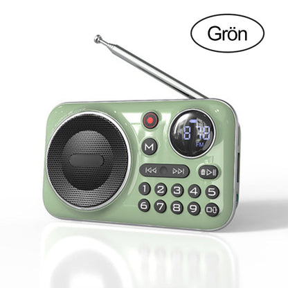 Multifunktionell bärbar Bluetooth-radio och inspelare