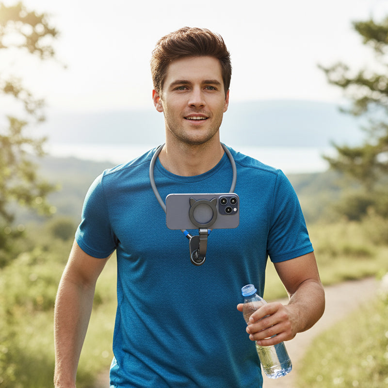 Hands-Free Magnetic Neck Phone Mount