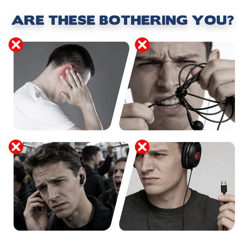 🔥New Year's Special Offer:50% OFF🎉 Open Air Conduction Wireless Bluetooth Headset with Microphone