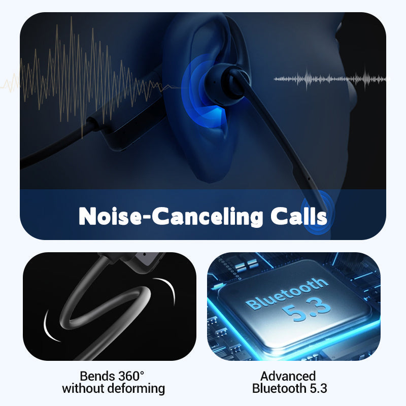 🔥New Year's Special Offer:50% OFF🎉 Open Air Conduction Wireless Bluetooth Headset with Microphone