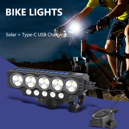 Solar & USB Rechargeable Bicycle Light