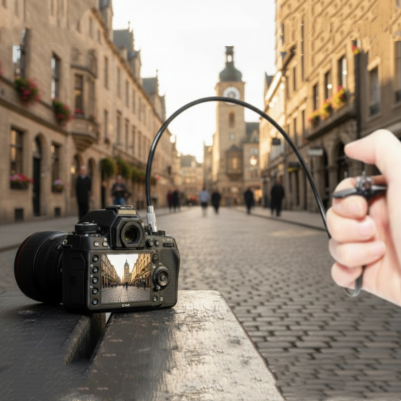 Mechanical Shutter Release Cable with Bulb-Lock