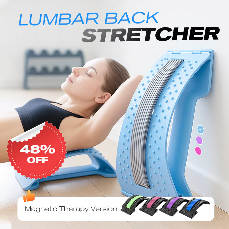 Magnetic Lumbar Stretcher – Acupressure Massage, Portable Design & Relieves Back Pain 🧘‍♂️✨