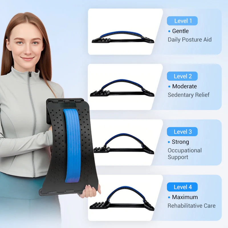 Magnetic Lumbar Stretcher – Acupressure Massage, Portable Design & Relieves Back Pain 🧘‍♂️✨