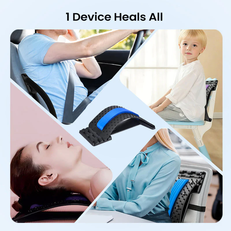 Magnetic Lumbar Stretcher – Acupressure Massage, Portable Design & Relieves Back Pain 🧘‍♂️✨