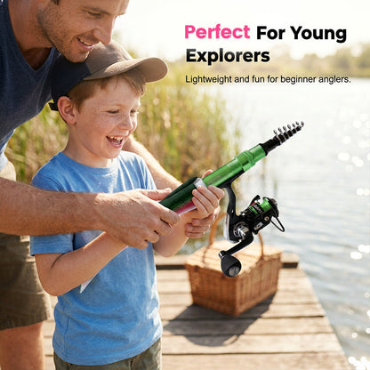 🔥2026 Hot Sale 50% OFF✨Fish-Shaped Telescopic Fishing Rod & Reel Combo