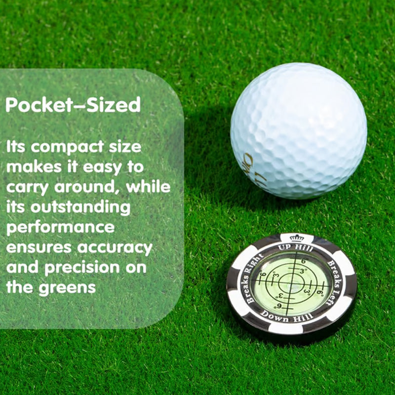 Precision Golf Green Reading Level & Ball Marker