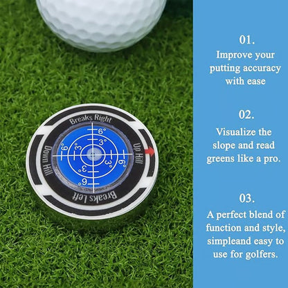 Precision Golf Green Reading Level & Ball Marker