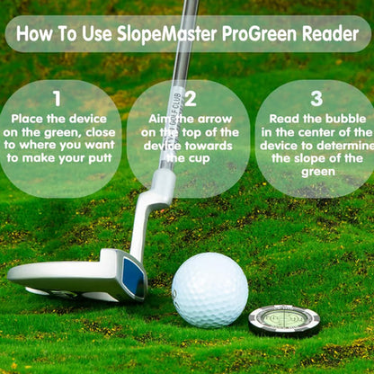 Precision Golf Green Reading Level & Ball Marker