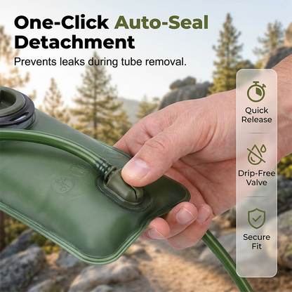 🔥50% Surprise Discount！🏕️Hydrate anytime, anywhere！💦2L Hydration Bladder with Quick-Release Tube